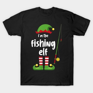 I'm The Fishing Elf Family Matching Group Christmas Gift T-Shirt